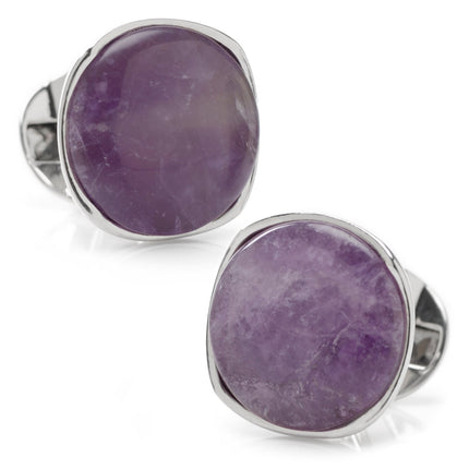 Sterling Silver Classic Formal Amethyst Cufflinks Cufflinks.com Cufflinks - Paul Malone.com