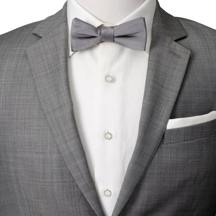 Sterling Silver Ribbed MOP Cufflinks and 5-Stud Set Ox and Bull Trading Co. Stud Set - Paul Malone.com