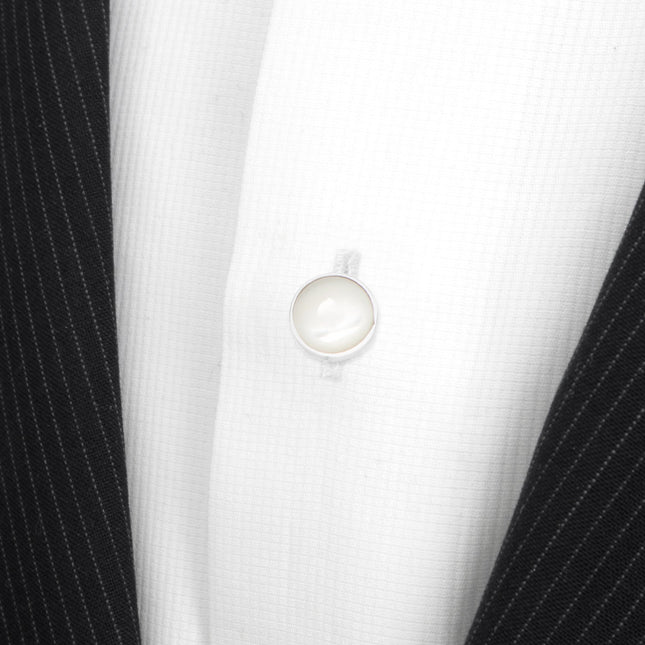 Sterling Silver Ribbed Mother of Pearl 5-Studs Ox and Bull Trading Co. Studs - Paul Malone.com
