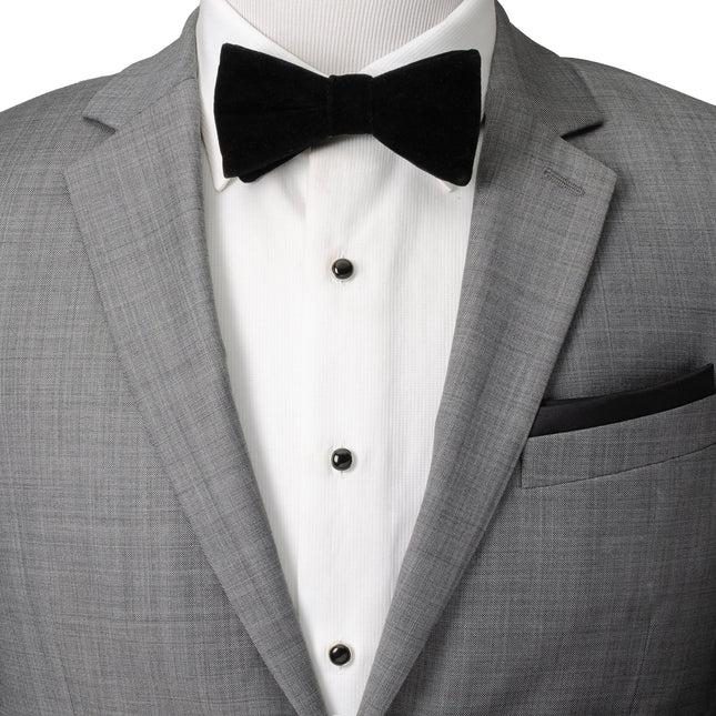 Opulent Sterling Silver Ribbed Onyx 5-Studs Ox and Bull Trading Co. Studs - Paul Malone.com