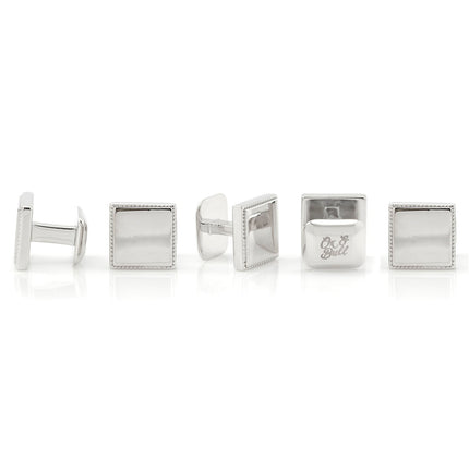 Sterling Silver Rope Square 5-Studs Ox and Bull Trading Co. Studs - Paul Malone.com