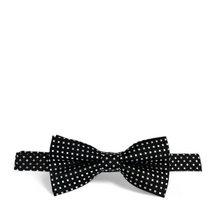 Black Classic Diamond Patterned Bow Tie Paul Malone Bow Ties - Paul Malone.com