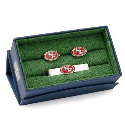 NFL San Francisco 49er's Cufflinks and Tie Bar Gift Set NFL Tie Bar Gift Set - Paul Malone.com
