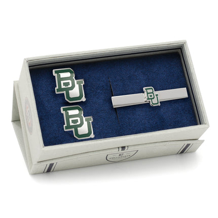 NCAA Baylor Bears Cufflinks & Tie Clip Gift Set NCAA Gift Set - Paul Malone.com