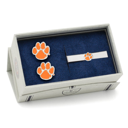 NCAA Clemson University Tigers Cufflinks & Tie Bar Gift Set NCAA Gift Set - Paul Malone.com