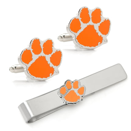 NCAA Clemson University Tigers Cufflinks & Tie Bar Gift Set NCAA Gift Set - Paul Malone.com