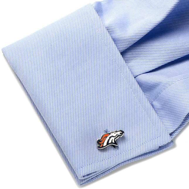 NFL Denver Broncos Cufflinks and Tie Bar Gift Set