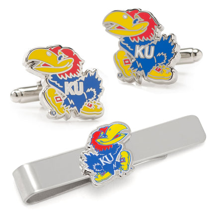 NCAA University of Kansas Jayhawks Cufflinks and Tie Bar Gift Set NCAA Tie Bar Gift Set - Paul Malone.com