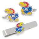 NCAA University of Kansas Jayhawks Cufflinks and Tie Bar Gift Set NCAA Tie Bar Gift Set - Paul Malone.com