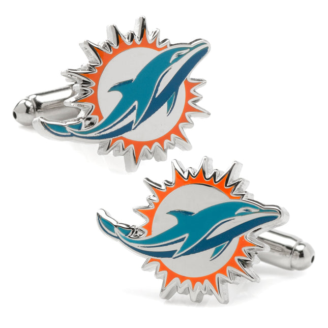 NFL Miami Dolphins Cufflinks and Tie Clip Gift Set