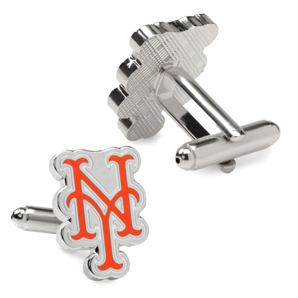 MLB New York Mets Silver Cufflinks MLB Cufflinks - Paul Malone.com