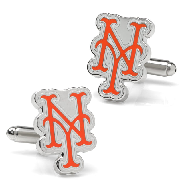 MLB New York Mets Silver Cufflinks MLB Cufflinks - Paul Malone.com