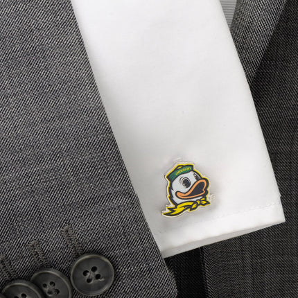 NCAA Oregon Ducks Mascot Cufflinks and Lapel Pin Gift Set NCAA Gift Set - Paul Malone.com