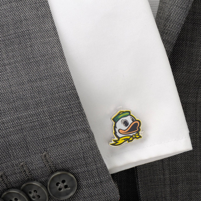 NCAA Oregon Ducks Mascot Cufflinks and Lapel Pin Gift Set NCAA Gift Set - Paul Malone.com