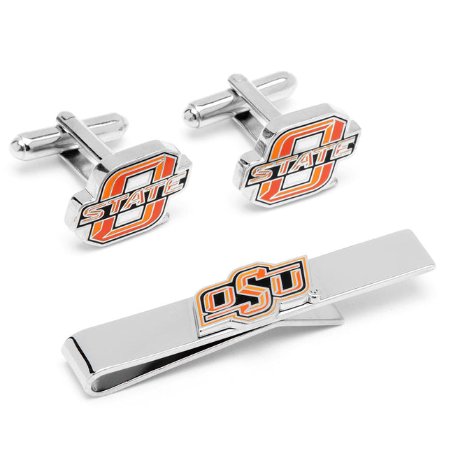 NCAA Oklahoma State Cowboys Cufflinks and Tie Bar Gift Set