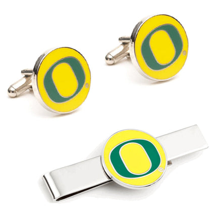 NCAA Oregon Ducks Cufflinks and Tie Bar Gift Set NCAA Tie Bar Gift Set - Paul Malone.com