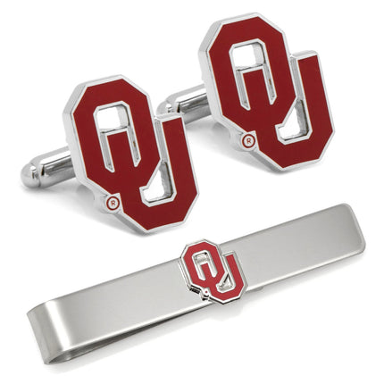 NCAA University of Oklahoma Cufflinks and Tie Bar Gift Set NCAA Tie Bar Gift Set - Paul Malone.com