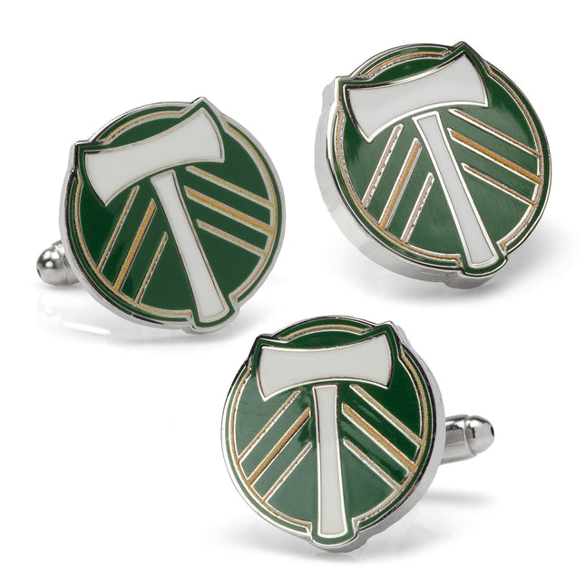 MLS Portland Timbers Cufflinks and Lapel Pin Gift Set MLS Gift Set - Paul Malone.com