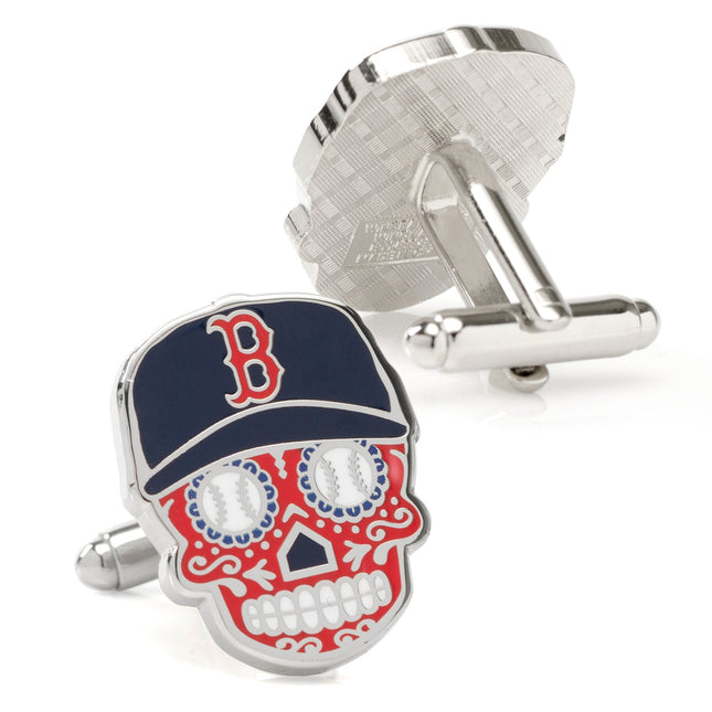 MLB Boston Red Sox Sugar Skull Cufflinks MLB Cufflinks - Paul Malone.com