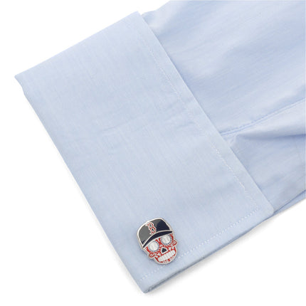 MLB Boston Red Sox Sugar Skull Cufflinks MLB Cufflinks - Paul Malone.com