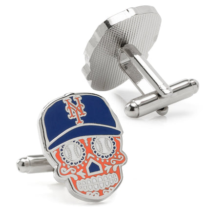 MLB New York Mets Sugar Skull Cufflinks MLB Cufflinks - Paul Malone.com