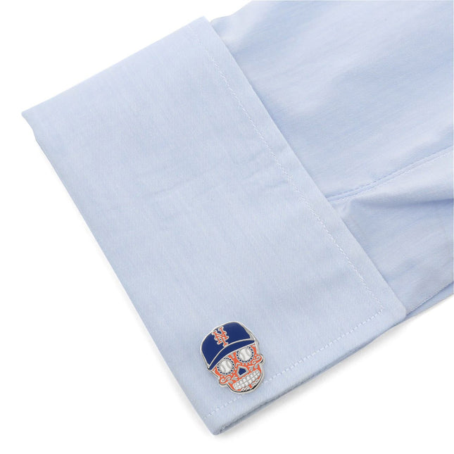 MLB New York Mets Sugar Skull Cufflinks MLB Cufflinks - Paul Malone.com