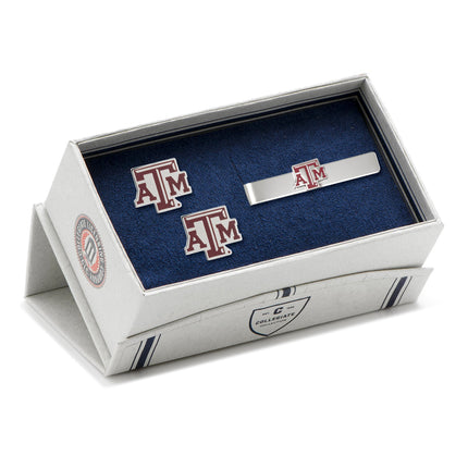 NCAA Texas A&M Aggies Cufflinks and Tie Bar Gift Set NCAA Tie Bar Gift Set - Paul Malone.com