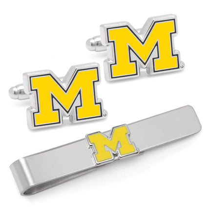 NCAA University of Michigan Cufflinks and Tie Bar Gift Set NCAA Tie Bar Gift Set - Paul Malone.com