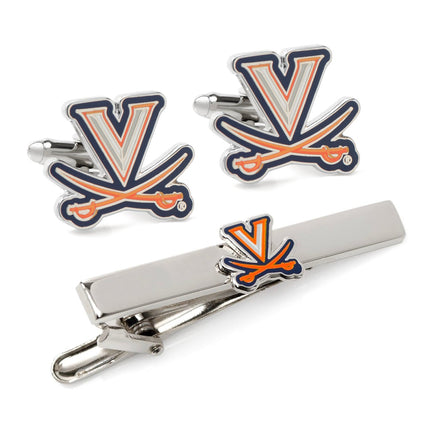 NCAA Virginia Cavaliers Cufflinks & Tie Clip Gift Set NCAA Gift Set - Paul Malone.com