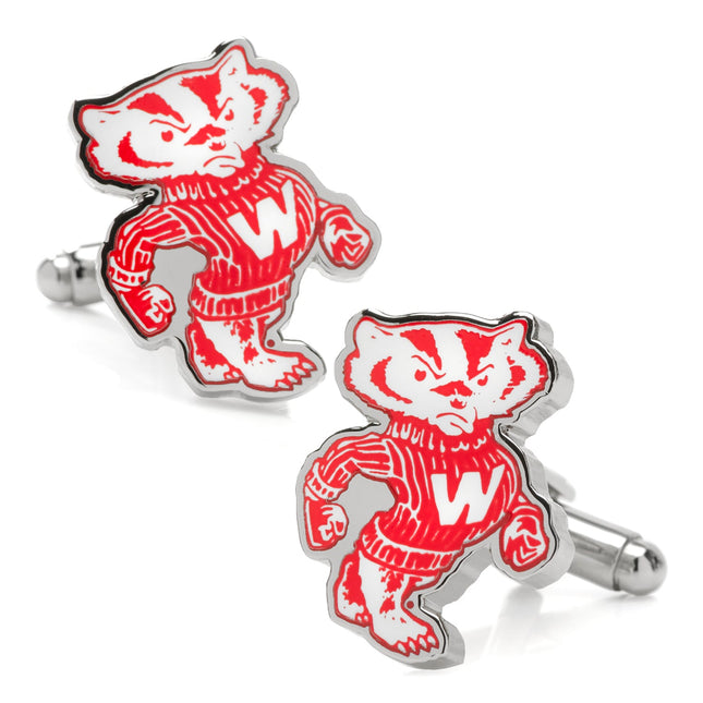 NCAA University of Wisconsin Badgers Throwback Cufflinks NCAA Cufflinks - Paul Malone.com