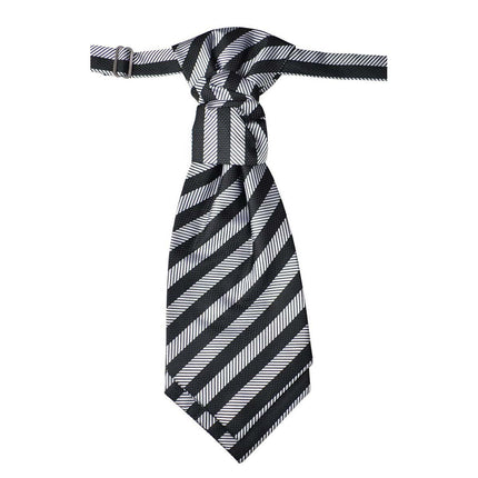 Black and Silver Cravat Paul Malone Cravat - Paul Malone.com