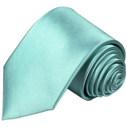 Aruba Blue Solid Wedding Tie and Pocket Square Paul Malone Ties - Paul Malone.com