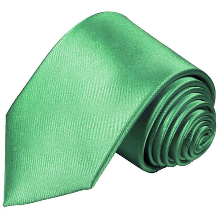 Solid Green Necktie and Pocket Square Paul Malone Ties - Paul Malone.com