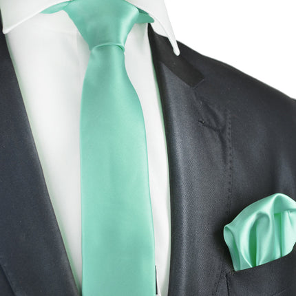 Classic Solid Satin Men's Necktie Brand Q Ties - Paul Malone.com