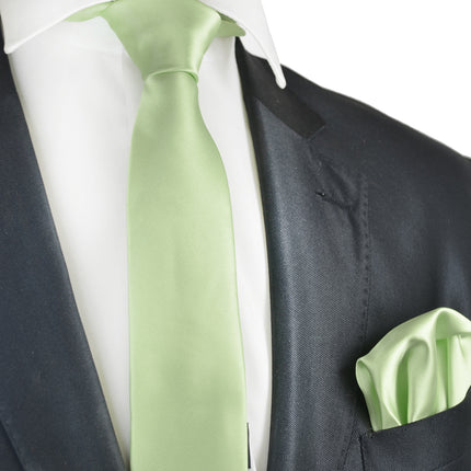 Solid Skinny Men's Tie (2.25in.) and Pocket Square Paul Malone Ties - Paul Malone.com
