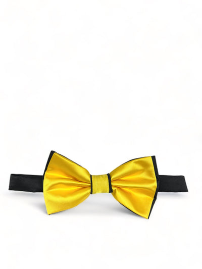Yellow and Black Bow Tie with 2 Pocket Squares Brand Q Bow Ties - Paul Malone.com