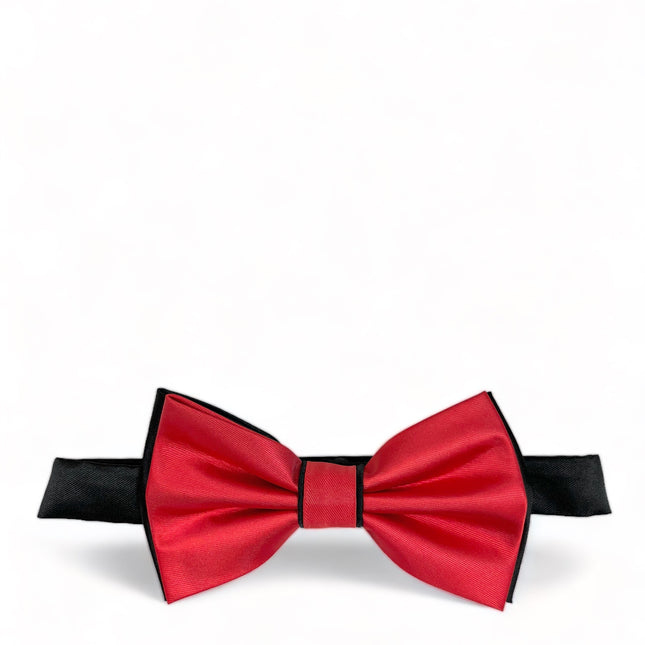 Red and Black Bow Tie with 2 Pocket Squares Brand Q Bow Ties - Paul Malone.com