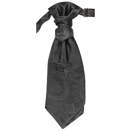 Black Paisley Formal Cravat Paul Malone Cravat - Paul Malone.com