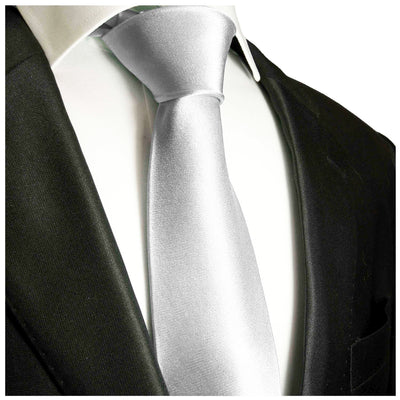 Solid White Men's Necktie Paul Malone Ties - Paul Malone.com