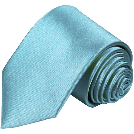 Solid Blue Turquoise Men's Necktie Vittorio Farina Ties - Paul Malone.com