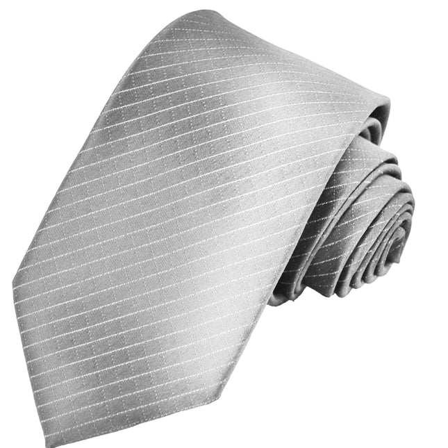 Glacier Grey Slim Tie and Pocket Square Brand Q Ties - Paul Malone.com