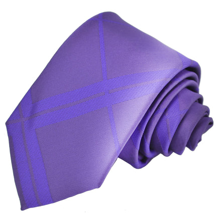 Grape Jam Purple Plaid Slim Tie and Pocket Square Brand Q Ties - Paul Malone.com