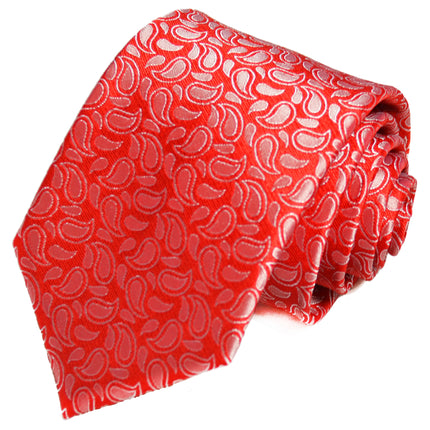 Red Paisley Silk Tie and Pocket Square by Paul Malone Paul Malone Ties - Paul Malone.com