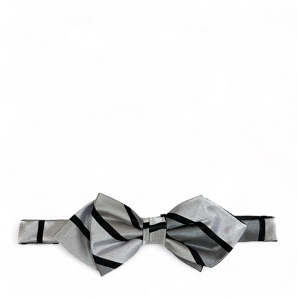 Black and Grey Silk Bow Tie by Paul Malone Paul Malone Bow Ties - Paul Malone.com