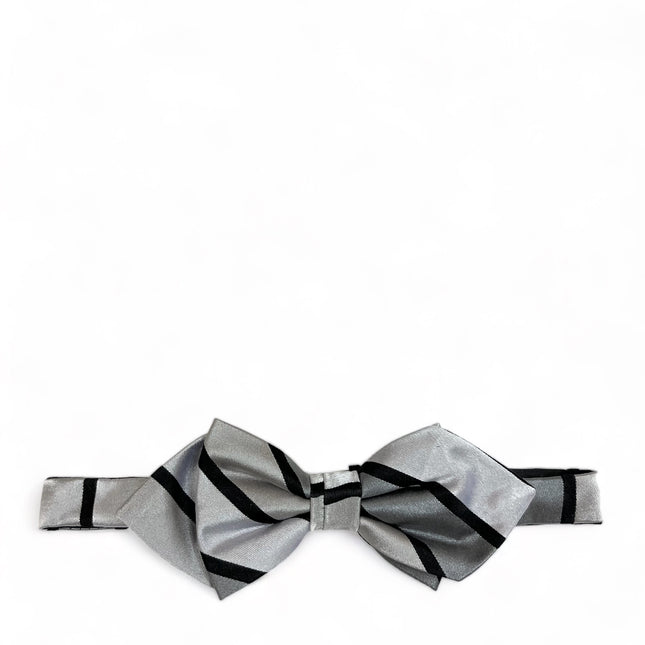 Black and Grey Silk Bow Tie by Paul Malone Paul Malone Bow Ties - Paul Malone.com