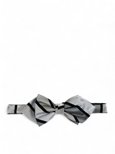Black and Grey Silk Bow Tie by Paul Malone Paul Malone Bow Ties - Paul Malone.com
