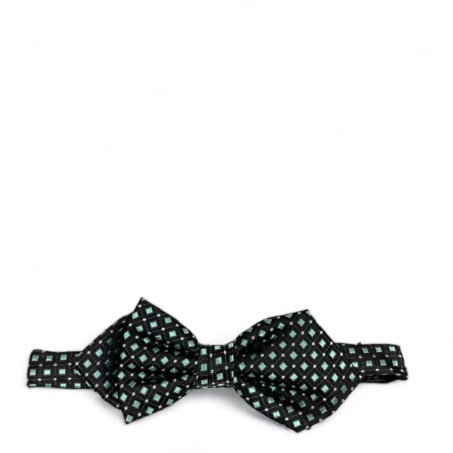 Black and Mint Silk Bow Tie by Paul Malone Paul Malone Bow Ties - Paul Malone.com