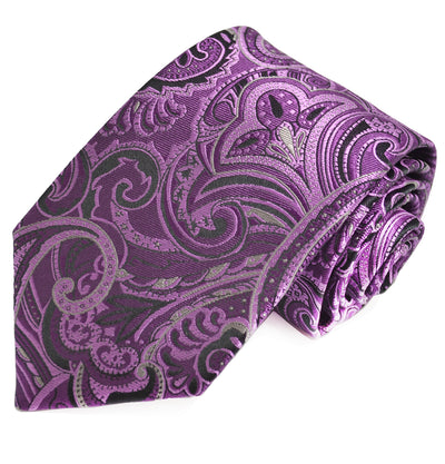 Purple Paisley Silk Necktie Paul Malone Ties - Paul Malone.com