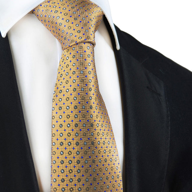 Mock Orange Polka Dots Silk Necktie Paul Malone Ties - Paul Malone.com