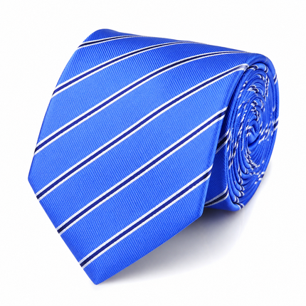 Blue Striped Silk Tie and Pocket Square Paul Malone Ties - Paul Malone.com